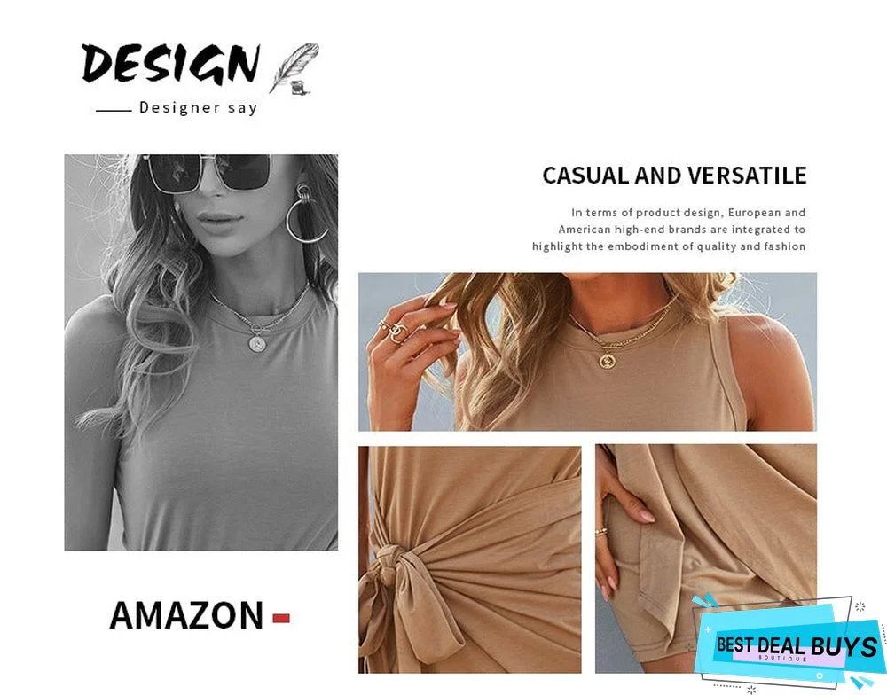 Strap Waist Vest Skirt Summer Sleeveless One-Step Skirt Bag Hip Slim