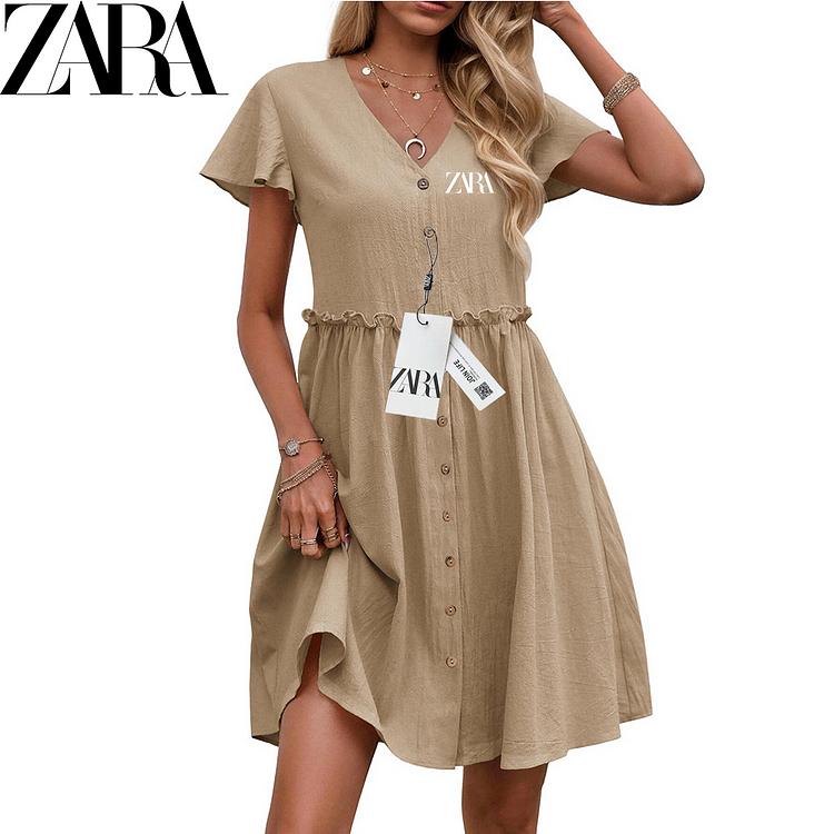 Letní dámské šaty bez rukávů ve stylu ZARA
