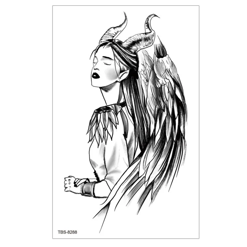 Waterproof Temporary Tattoo Sticker Lion Wolf Tiger Forest Tattoos Girl Mermaid Body Art Arm Fake Sleeve Tatoo Women Men