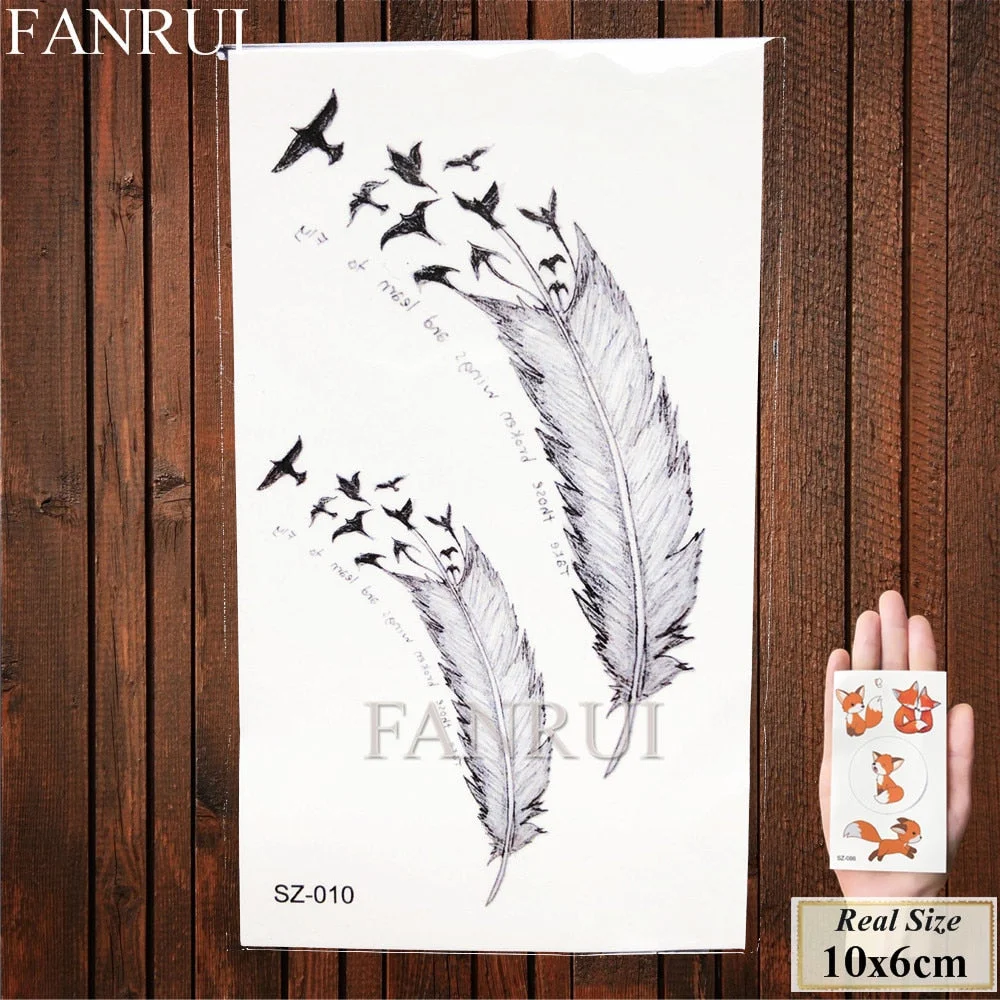 FANRUI Forest Bear Deer Temporary Tattoo Stickers Women Women Elk Fake Tatoo Body Arm Buy Summer Style Tattoo illustration Tree