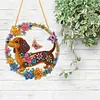 Diamond Art Window Catcher Kit Dachshund Floral Wreath 9.45x9.45in