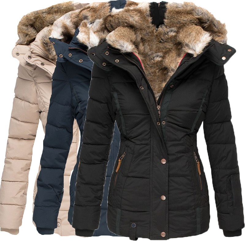 Winter Warm Fur Collar Coat