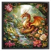 Dragon In Forest-14CT Stamped Cross Stitch 50*50cm/19.69*19.69in tapestrymarket
