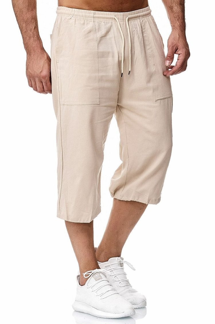 Men's casual cotton and linen sports pants