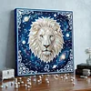 Framed Leo - Pearls Painting Kit DIY Diamond Painting Pearl Dot Crafts 25*25CM