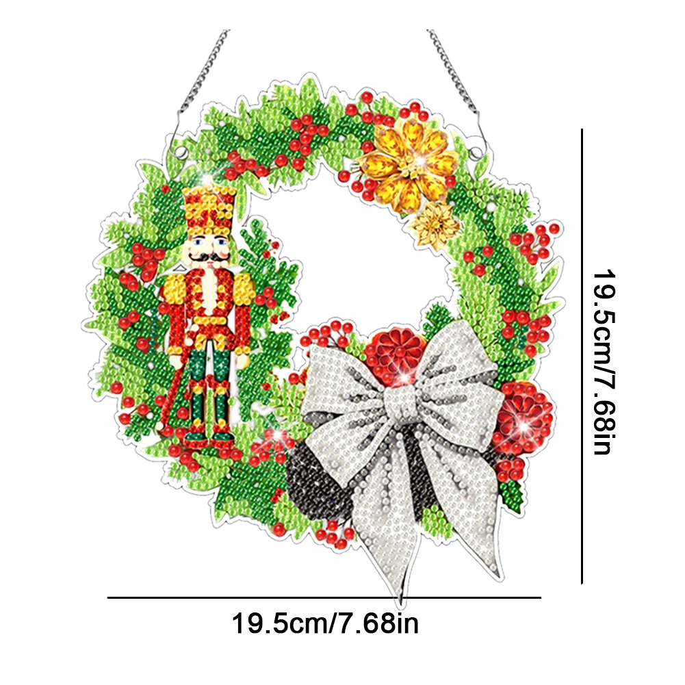 DIY Jacket Knight Wreath Acrylic Single Side Special Shaped Diamond Painting Hanging Ornament