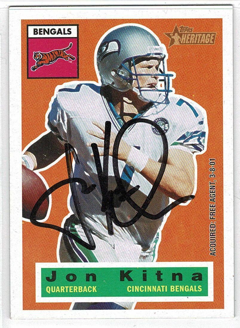 Jon Kitna signed autographed card! Authentic! 12445