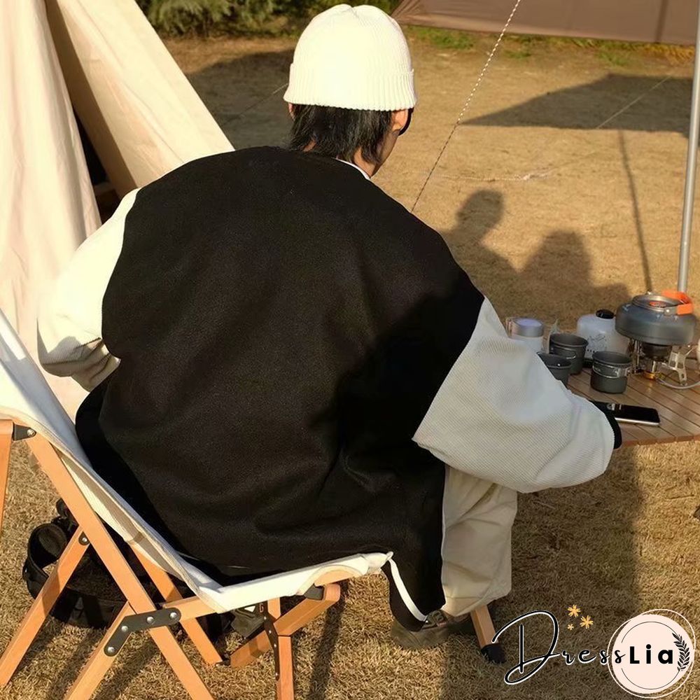 Mens Casual Baseball Uniform Jacket