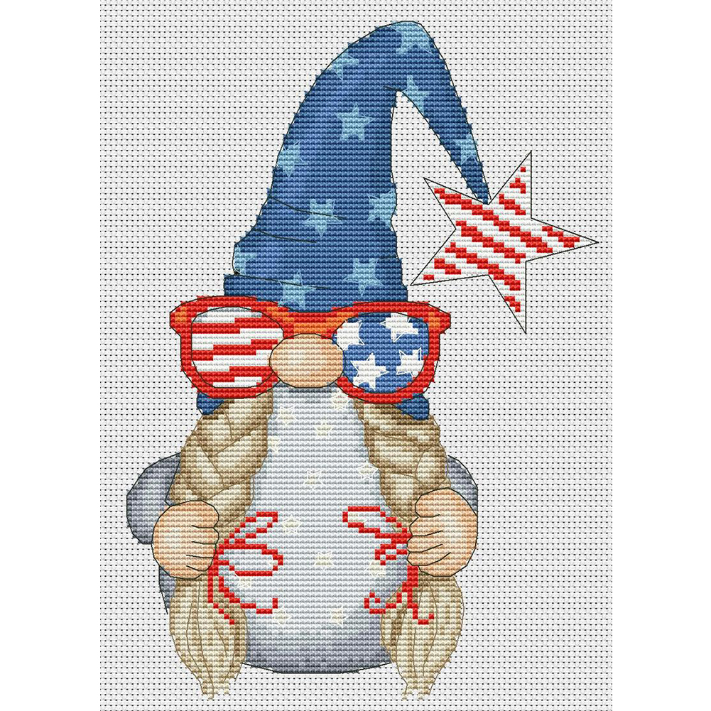 

Gnome - 11CT Stamped Cross Stitch - 30*40CM, 501 Original