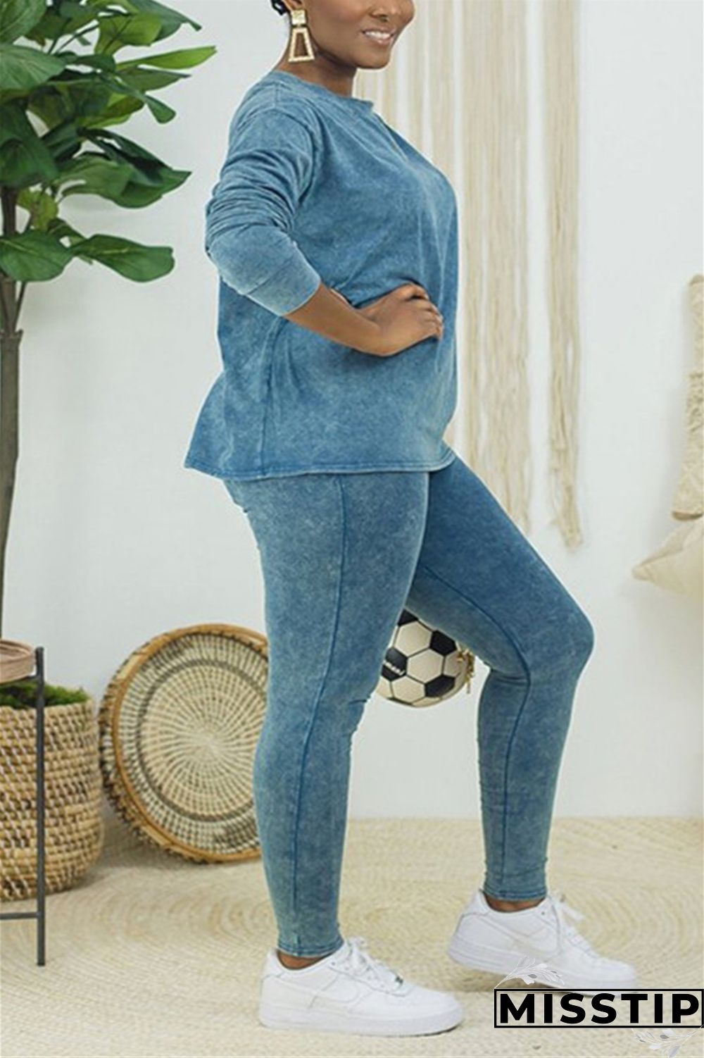 Gray Fashion Casual Long Sleeve O Neck Regular Sleeve Regular Solid Two Pieces
