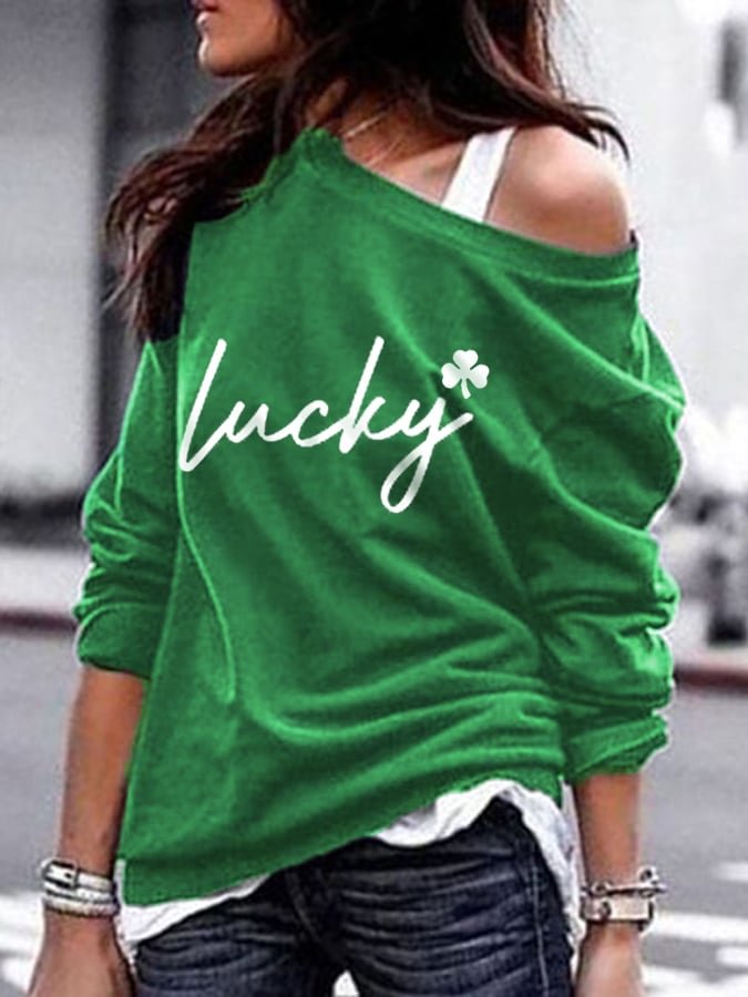 🔥Buy 2 Get 5% Off🔥Women's St. Patrick's Day Lucky Shamrock Casual Sweatshirt