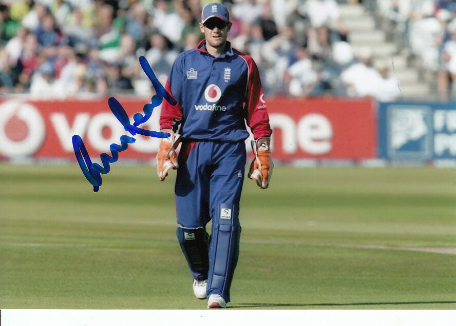 ENGLAND CRICKET HAND SIGNED CHRIS READ 6X4 Photo Poster painting.