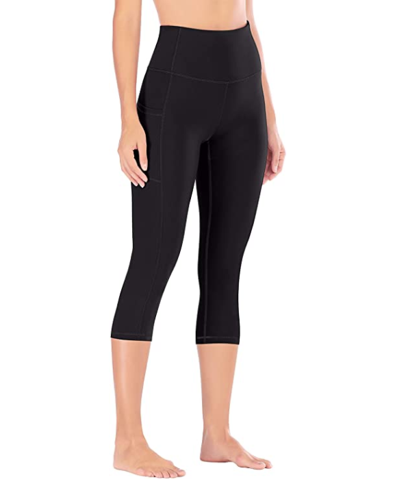  ZOOJINFAR Womens High Waisted Yoga Capris with Pockets