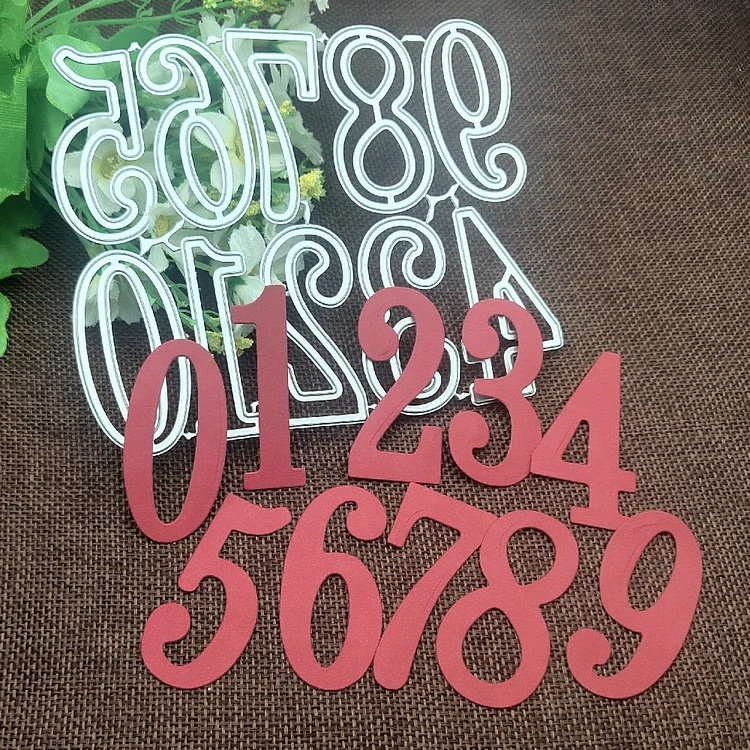 1 Set 0-9 Numbers Metal Cutting Dies Stencils DIY Embossing Scrapbooking Decorative Paper Card Craft