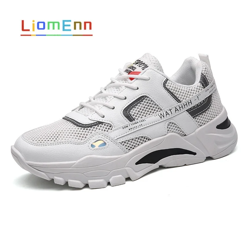 Summer Women's Sneakers Sport Shoes Women 2021 Tennis Running Shoes Breathable White Chunky Sneaker Platform Unisex Plus Size 46