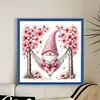 Peach Blossom Gnome-11CT Stamped Cross Stitch 50*50cm/19.69*19.69in tapestrymarket