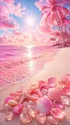 Luxury AB Velvet Diamond Painting Kit - Pink Sand Beach