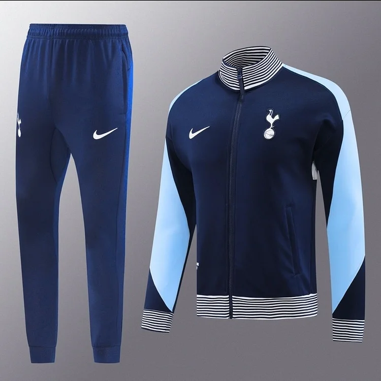 24-25 Tottenham Hotspur Royal Blue Zipper Training Suit Long Sleeve Suit