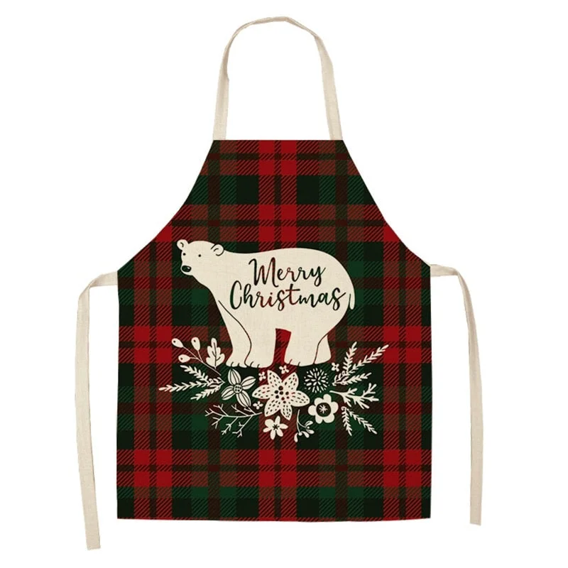 Linen Merry Christmas Apron Christmas Decorations for Home Kitchen Accessories Natal Navidad 2020 New Year Christmas Gifts