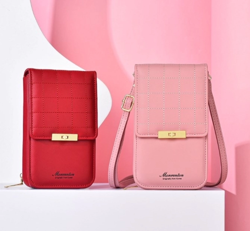 Women's Medium Pu Leather Solid Color Classic Style Zipper Crossbody Bag Shoulder Bags