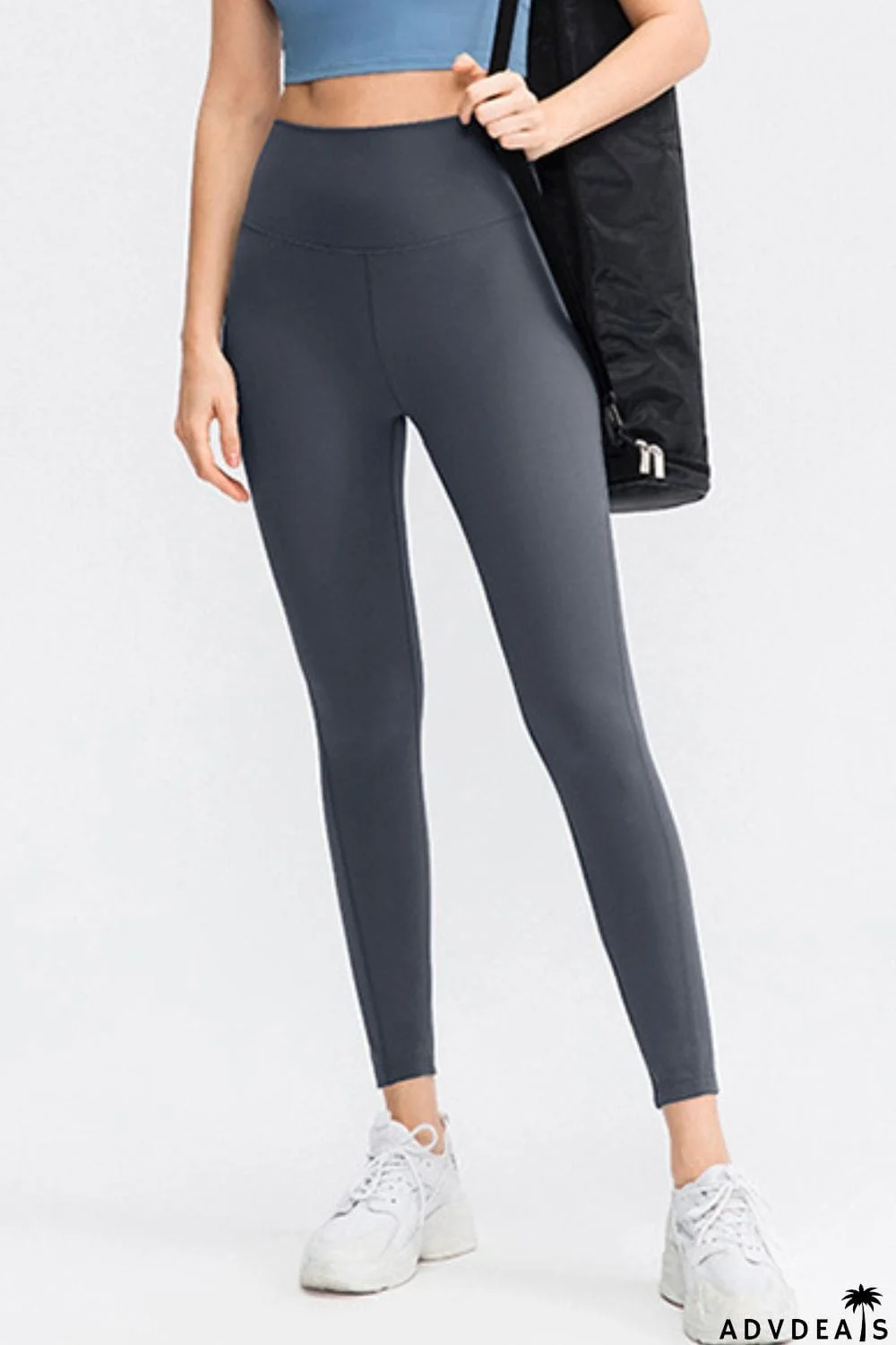 Slim Fit Wide Waistband Long Sports Pants