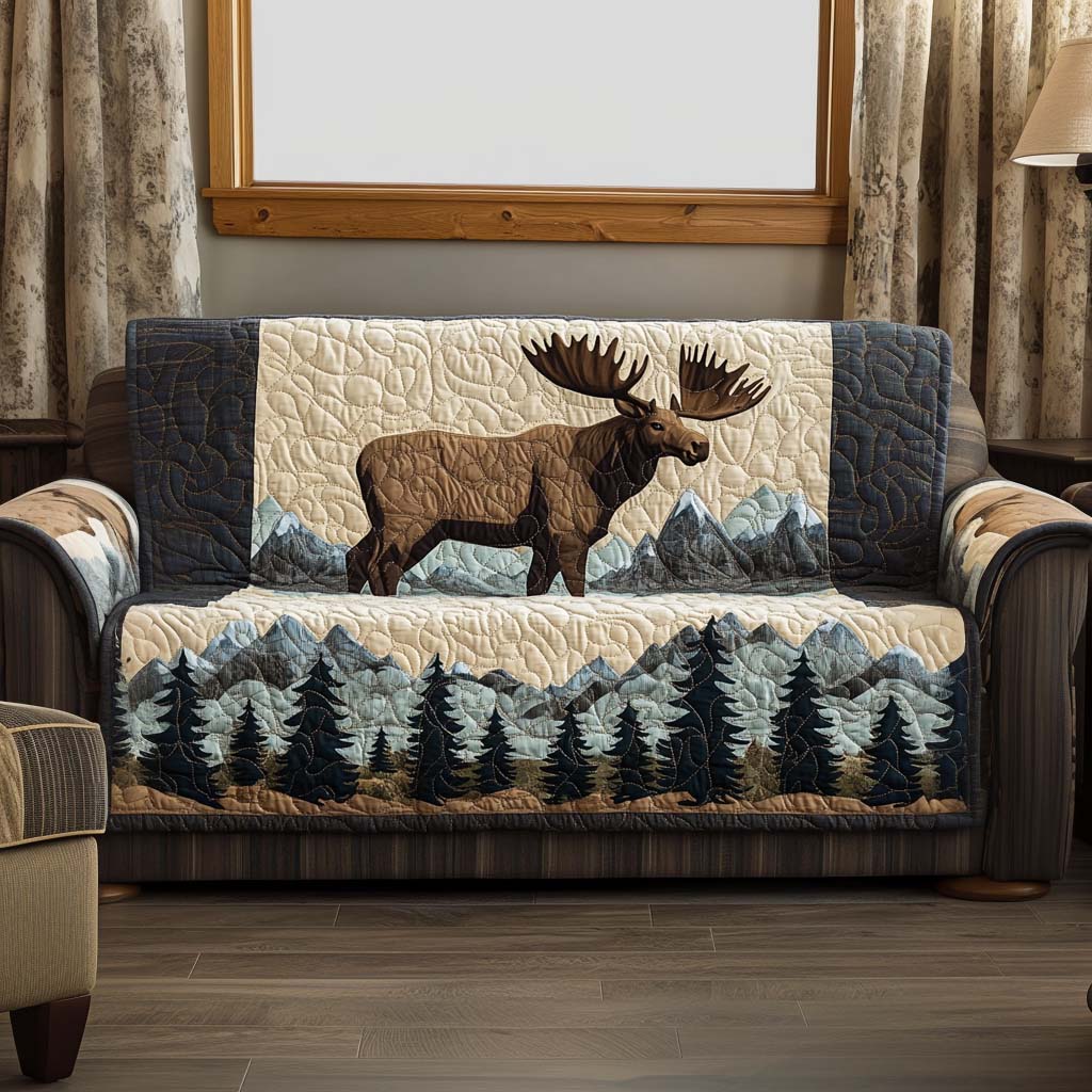Moose Trail Quilted Sofa Cover NCU0NT10665 everthome