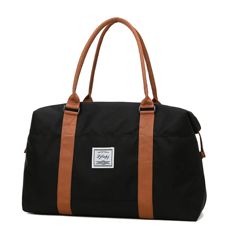 Oxford Fitness Bag Large Capacity Portable Gym Bags for Men Women (Black)