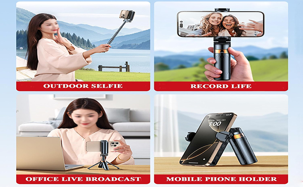 Mini selfie stick tripod