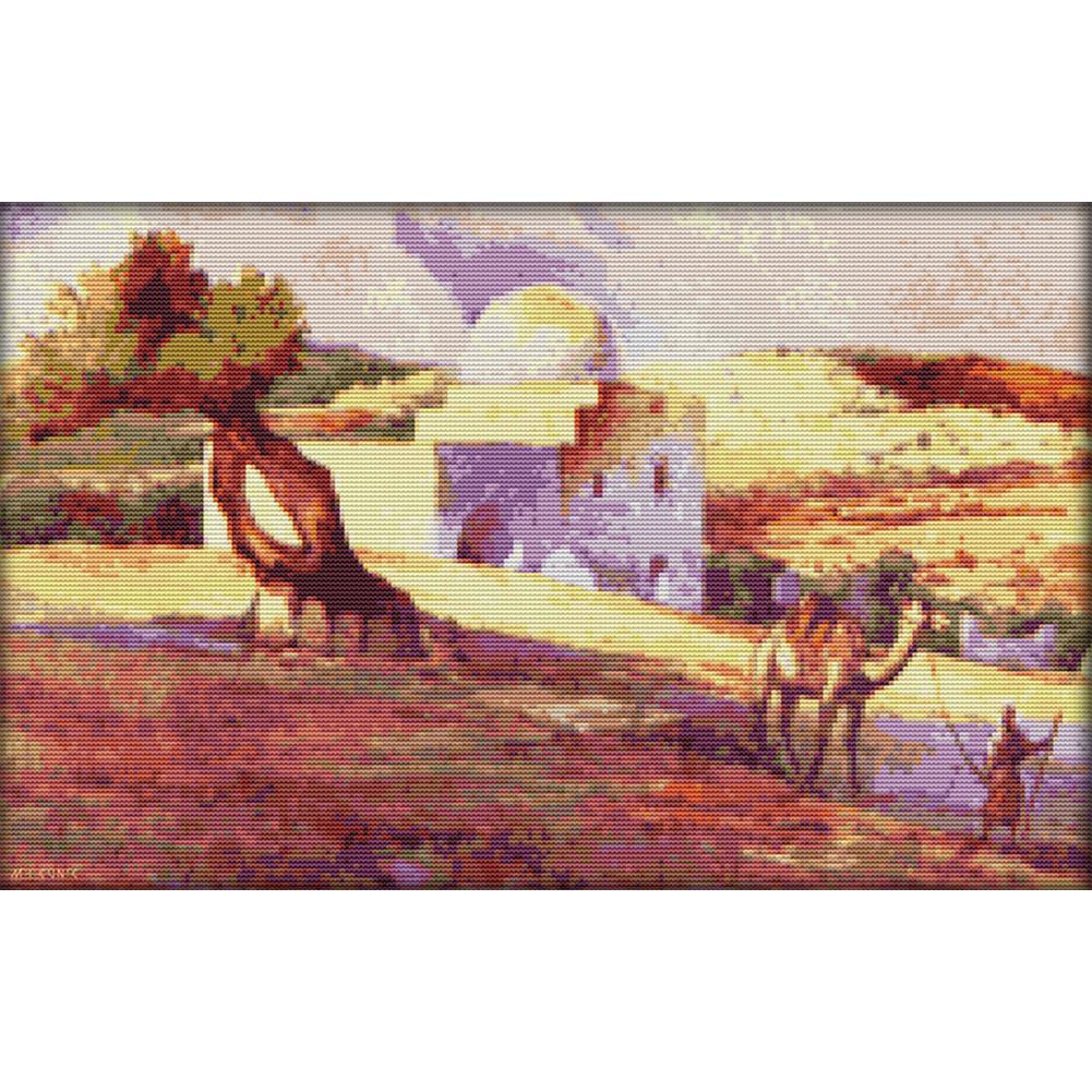 

Rachel\ S Tomb - 14CT Stamped Cross Stitch - 50*34cm, 501 Original