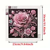 Pinke Rose speziell geformter 5D DIY Teilbohrer Diamant-Malkit 30x30cm