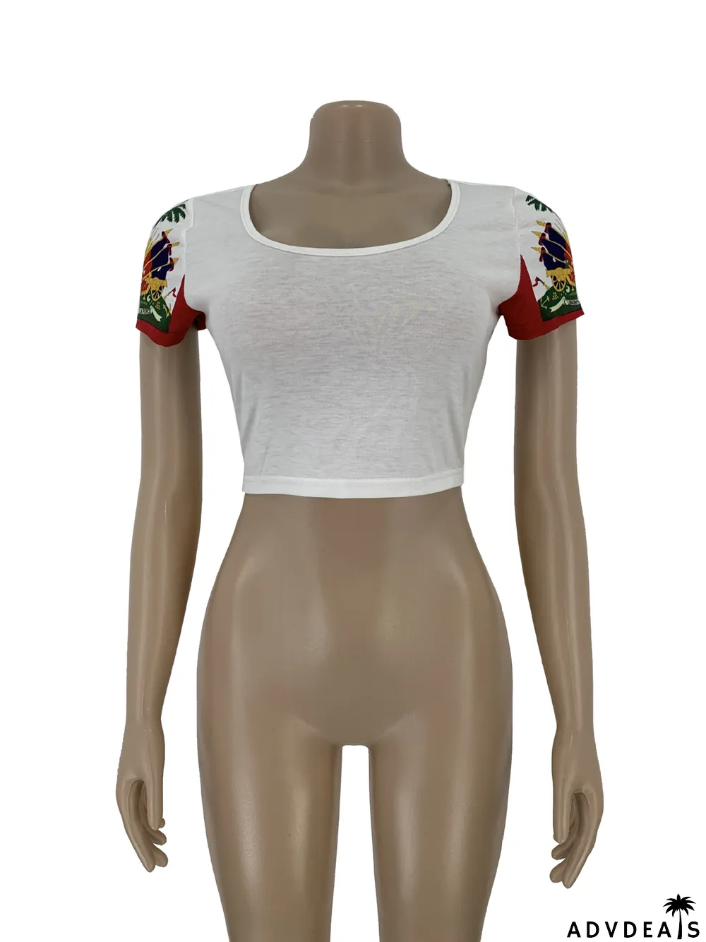 Casual Printed Short Sleeve Slim T Shirts Top