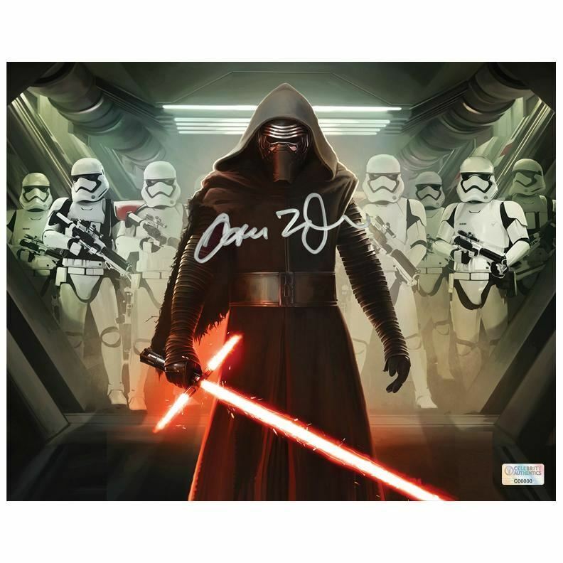 Adam Driver Autographed Star Wars Kylo Ren First Order Commander 8x10 Photo Poster painting