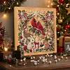 (20x20cm)Forest Xmas Critters DIY Pearl Painting Art With Inner Wooden Framed Kit