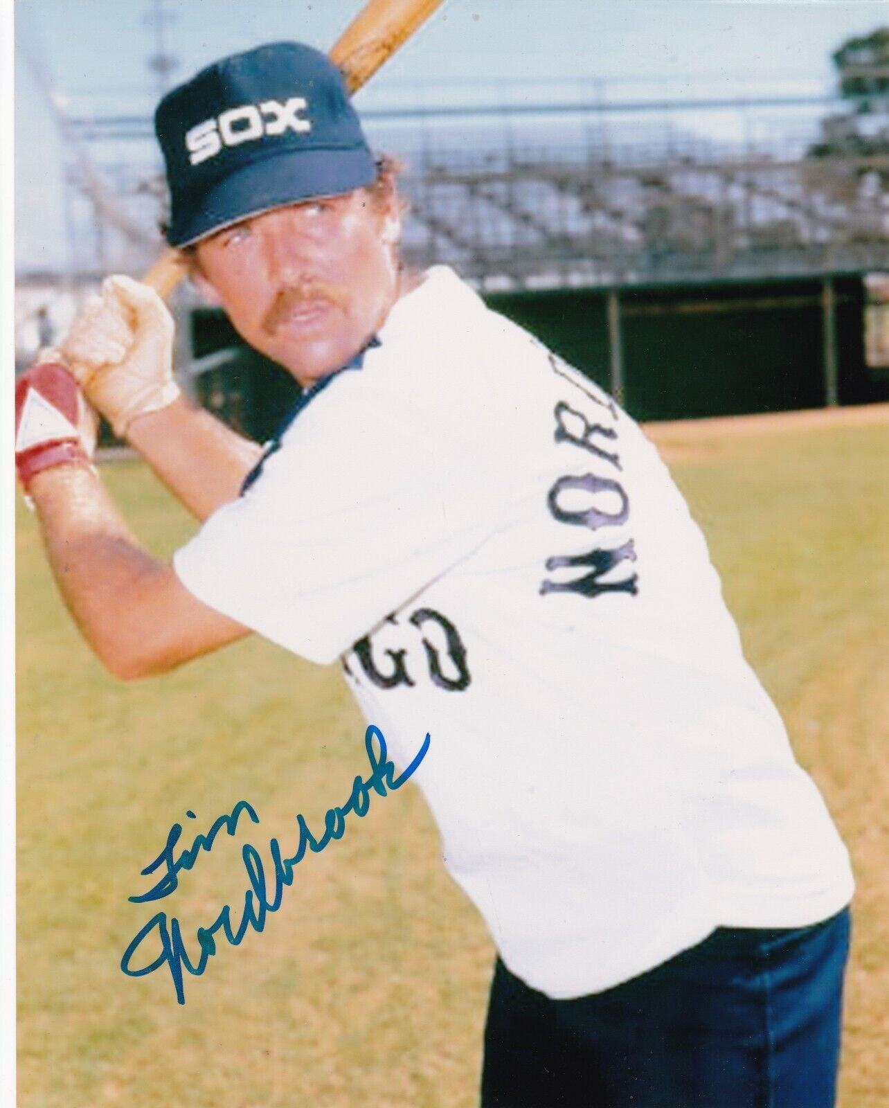 TIM NORDBROOK CHICAGO WHITE SOX ACTION SIGNED 8x10