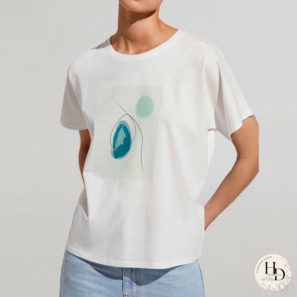 New Summer Women England High Street Printing Cotton Casual Harajuku Tshirt Ladies