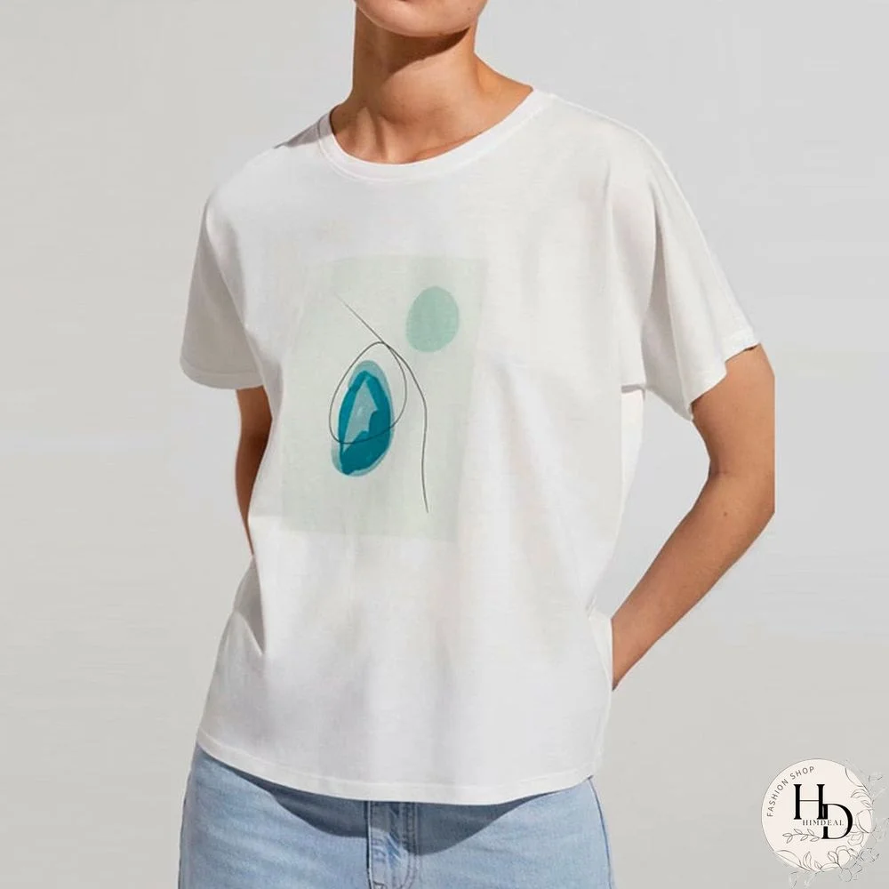 New Summer Women England High Street Printing Cotton Casual Harajuku Tshirt Ladies