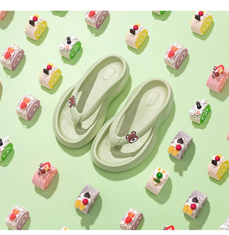 Couples Flip Flops For Women  2022 Summer Women Slippers Outdoor Solid Black Anti-Skid Beach 5Cm Thick Sole Platform Slipper