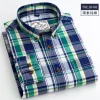 2023 100% Pure Cotton Plaid Casual Long-sleeved Shirt