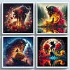 Beauty and Beast Full 14CT 2 Strands DIY Stamped Cross Stitch Kits for Beginners Adults Home Wall Decor Cross Stitch Art and Crafts Kits 40x40cm tapestrymarket