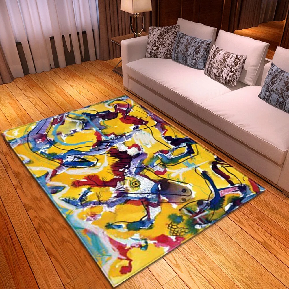 Modern Carpet Living Room Bedroom Decoration Kids Room Carpets Hallway Floor Children Rugs Home Flannel 3D Pattern Bedside Mat