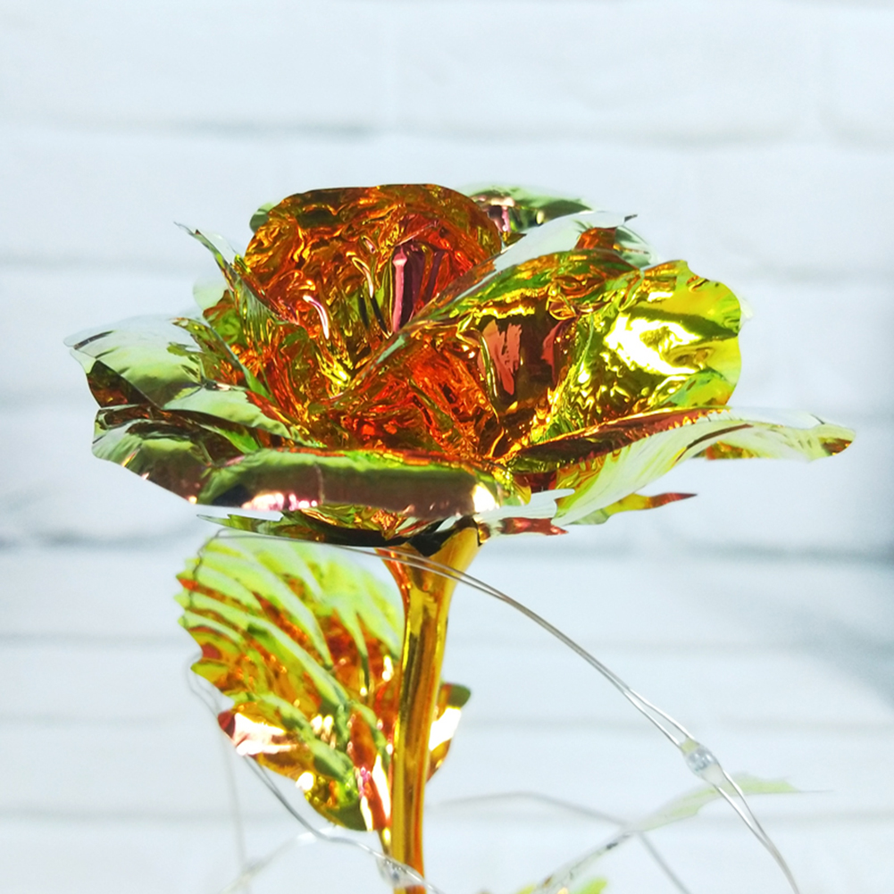 

Artificial Rose In LED Glass Cover Luminous Preserved Flower-Night Light, Purple, 501 Original