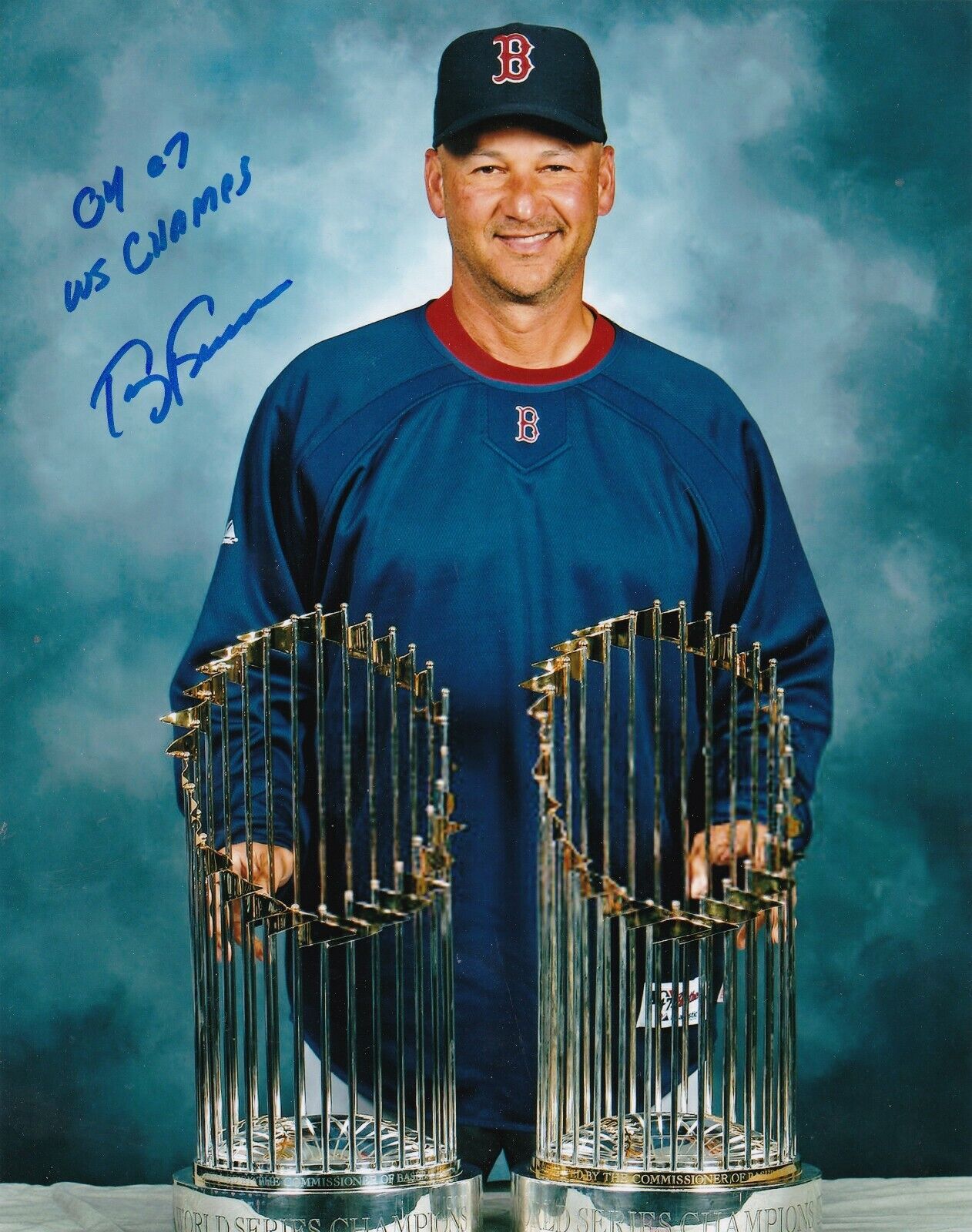 TERRY FRANCONA BOSTON RED SOX 04,07 WS CHAMPS ACTION SIGNED 8x10