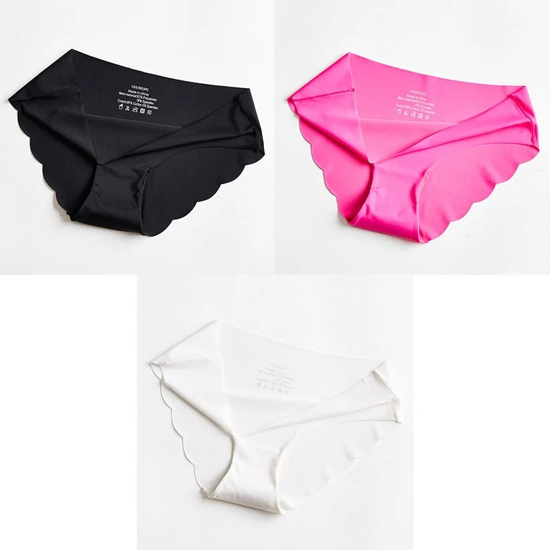 3pcs Seamless Panty Set Underwear Female Comfort Intimates Fashion Ladies Hot Sale Mid-Rise Briefs Panties Women Sexy Lingerie
