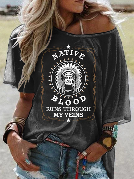American Native blood runs through my veins T-Shirt