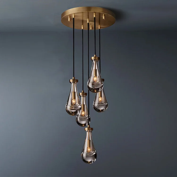 Rain Round Cord Chandelier 14"D Vjlight