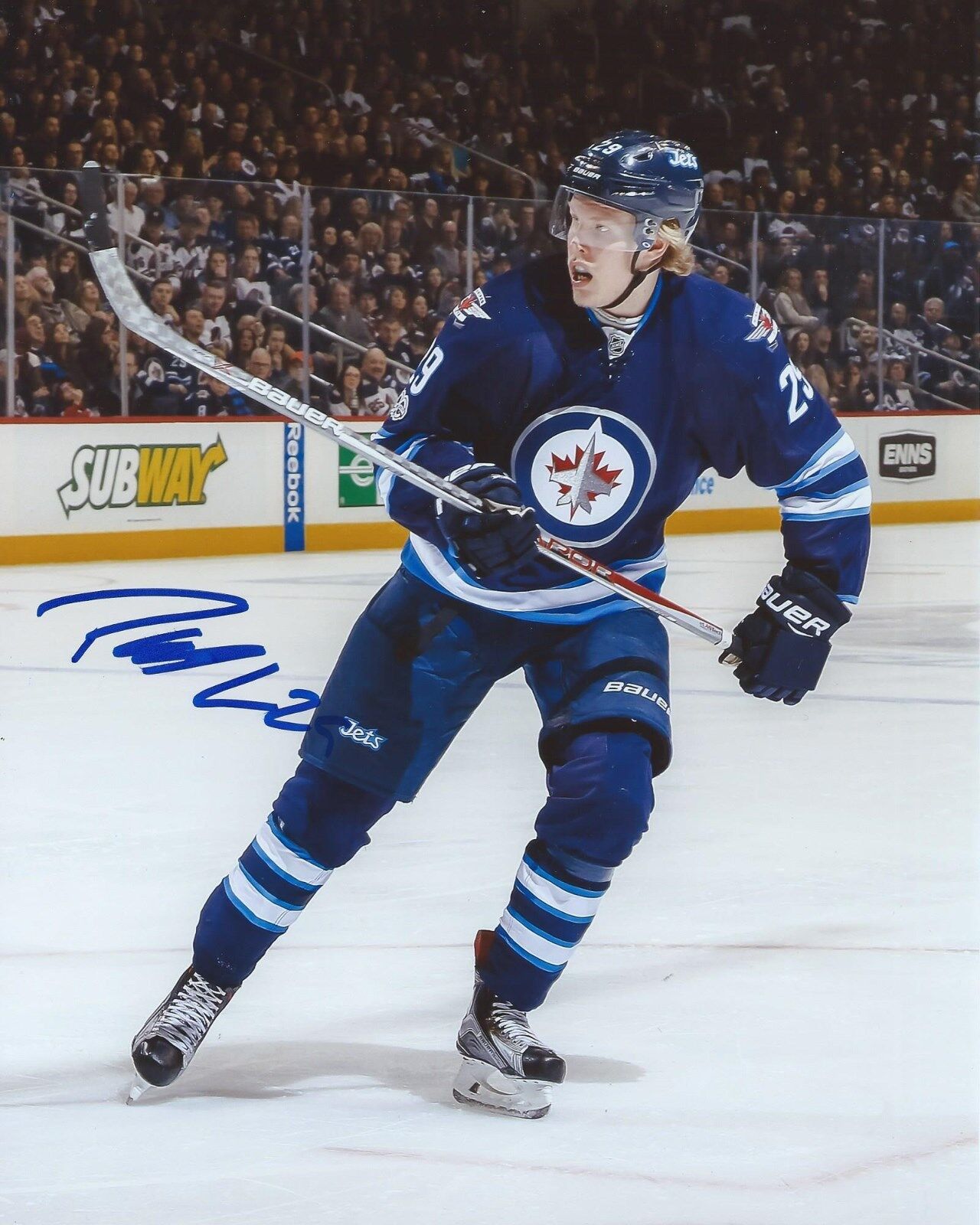 Patrik Laine Signed 8x10 Photo Poster painting Winnipeg Jets Autographed COA