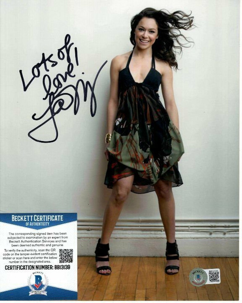 Tatiana maslany signed 8x10 Photo Poster painting beckett bas orphan black