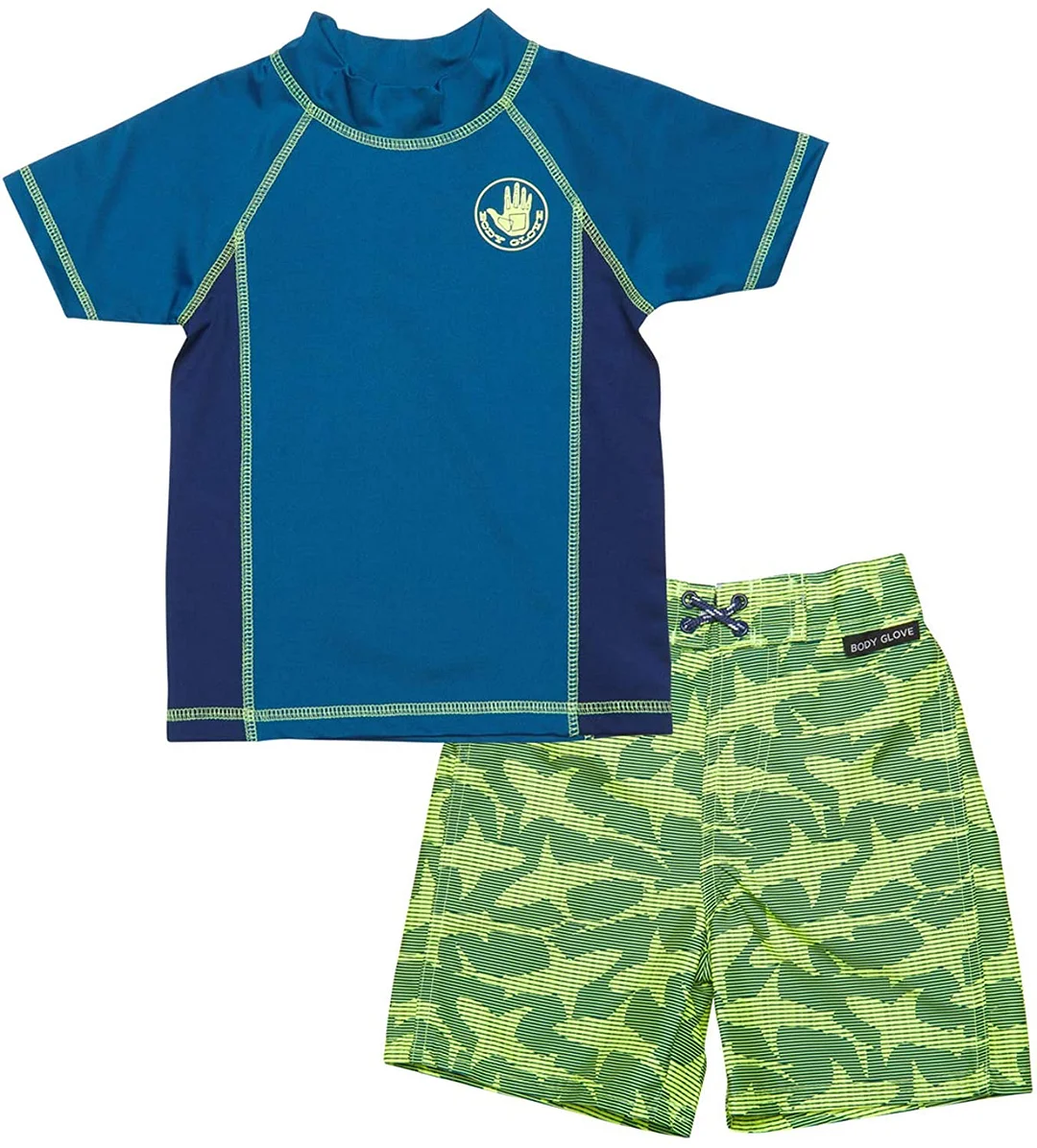 Boys 2-Piece UPF 50+ Rash Guard Swimsuit Set (Toddler Boys)