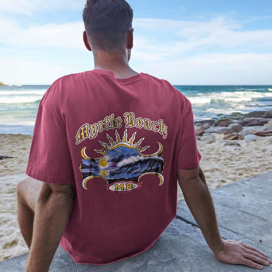 Unisex Men's Myrtle Beach Retro Surfing T-shirt、、URBENIE
