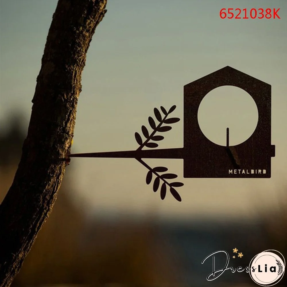 Tree Metal Art Yard Garden Outdoor Branch Gnomes Decoration Sign Rustic Hanging